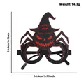Griezelige Halloween pompoen spin brilmontuur met rode glitter voor themafeesten - Eén maat / Heksenhoed Spin Stijl