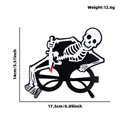 Grappig Halloween skelet brilmontuur voor griezelige feestkostuums en vakantie fotorekwisieten - Eén maat / Schedel Dolk Stijl A