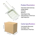 Petite pelle à litière pour chat vert clair en plastique PP avec dimensions détaillées - 19.5*8.5*2.5 / Vert
