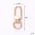 Gold zinc alloy swivel snap hook lobster clasp keychain accessory 4cm - 40mm Round Tail Gate Buckle / Gold