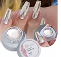 Ultra bright rose gold metallic nail gel jar for high-shine mirror effect nail art - Mirror Rose Gold