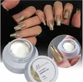 Misscheering ultra bright metallic gold nail gel in jar for French manicure painting - Mirror Gold