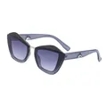Gafas de sol de ojo de gato para mujer con cristales degradados violetas y colgantes. - C5 Gris Transparente Con Parte Superior Negra Y Parte Inferior Gris [cadena No Incluida]