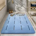 Blauwe EVA-schuim antislip badmat met massage textuur en drainagegaten voor bad - Blauw / 85*60cm