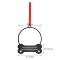 Heat transfer bone-shaped metal pet memorial ornament with red ribbon - Black Pet Memorial Ornament (SD023-BK)
