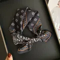 Elegant black 55cm silk-cotton blend square scarf featuring classic paisley print - Black Background Paisley and Vintage Floral Style (Z7-002) / 55x55cm / Black