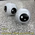 Ballon d'Halloween en forme d'œil de 10 pouces en blanc et noir pour la décoration - 50 ballons globe oculaire 4D de 10 pouces