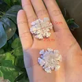 Mini pinza de pelo blanca copo de nieve accesorio de Navidad de 2,5 cm - Copo de Nieve Pequeño / 1 Pieza / Blanco perla