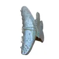 Pearlescent white starfish hair claw clip with delicate pearl embellishments - Faux Pearl / White