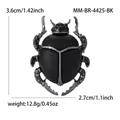 Kreative schwarze Käfer Brosche für Herrenanzüge, Vintage Emaille Insekten Schmuck - Schwarz