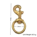 Solid brass swivel snap hook with 89mm length and 62.5g weight for DIY hardware - No.15 26x90mm