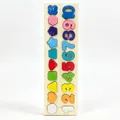 Colorful wooden number and shape puzzle board for early childhood education - Mini Number Learning Board (22.5*7*0.7cm)