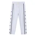 Pantaloni sportivi bianchi da uomo con bottoni laterali e strisce nere stile casual - S / Bottoms / Bianco