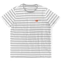T-shirt casual a righe da uomo con dettaglio taschino e tessuto molto traspirante - S / Tops / Grigio chiaro