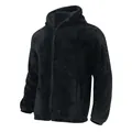 Comoda giacca con cappuccio nera da uomo in pile a doppia faccia con cerniera frontale - S / Tops / Blu navy