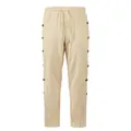 Pantalon en coton et lin pour hommes avec boutons décoratifs et cordon de serrage - S / Bottoms / Blanc Cassé