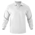 Klassisches weißes schweres Langarm-Poloshirt für Herren mit stilvollem Raglan-Ärmel-Design - 3XL / Tops / Weiß