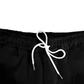 Detailansicht der schwarzen Herren-Jogginghose mit bequemem, elastischem Hosenbund - S / Bottoms / Schwarz