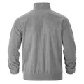 Giacca casual in velluto a coste grigio con collo alto, vista posteriore completa - S / Tops / Grigio