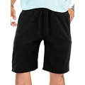 Premium men's loose black athletic shorts with drawstring waist for summer gym workout - S / Bottoms / Black