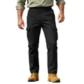 Pantalones cargo negros para hombre de exterior con cintura elástica con cordón y bolsillos - XS / Bottoms / Negro