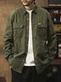 Chemise cargo homme à manches longues vert olive avec design utilitaire multi-poches - XS / Tops / Vert Militaire