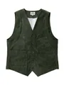 Gilet en velours côtelé vert foncé rétro pour hommes avec boutons classiques - 0XL / Haut (6083) / Vert Militaire