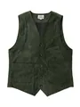 Gilet da uomo in velluto a coste verde scuro con scollo a V e design multitasche. - XS / Tops / Verde Militare
