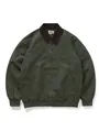 Giacca da lavoro Detroit vintage verde scuro con colletto in velluto e effetto lavato - S / Tops / Verde Militare
