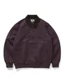 Giacca Detroit vintage da uomo viola scuro con colletto in velluto a coste e zip - M / Tops / Viola