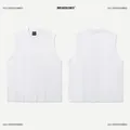 Débardeur en coton épais 300g sans manches, vues de face et de dos détaillées - M / Tops / Blanc