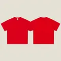 Premium 300g heavy cotton short sleeve T-shirt in vibrant red variant for men and women - S / Tops / Red