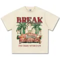 Amerikanisches Vintage-T-Shirt mit Geparden-Print aus cremefarbener Baumwolle - S / Tops / Creme
