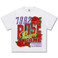 T-shirt commemorativa Rose Bowl 1992 in pesante cotone bianco con grafica floreale - S / Tops / Bianco