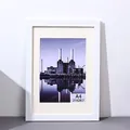 Marco de fotos A4 blanco minimalista con paspartú para mesa o pared - 4K (38x53cm) / Blanco