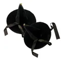 Set of two black velvet wizard hats with gold star for Halloween costume parties - One Size / Gold Star Style
