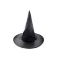 Classic black oxford cloth wizard hat for Halloween costume party accessories decoration - One Size / Classic Solid Black Style