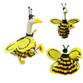 Gardener bee theme porch goose clothing set with yellow black stripes and wings - 23 Inches / Bee / Two-Piece Set
