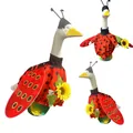 Ladybug theme porch goose outfit with wings and sunflower accessory - 23 Inches / Ladybug / Two-Piece Set