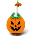 Festive Halloween pumpkin costume for porch goose lawn statue with matching hat - 23 Inches / Halloween Pumpkin - Full Wrap / Two-Piece Set