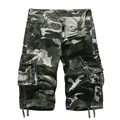 Pantalones cortos cargo de camuflaje informales para hombre con múltiples bolsillos - 38 / Camuflaje Ejercito Claro