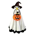 Halloween ghost costume for porch goose with witch hat and pumpkin bag accessory - Halloween Pumpkin Ghost Style