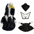 Garden porch goose costume set featuring black nun dress and white collar accessories - Nun Style / Three-Piece Set