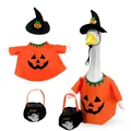 Halloween pumpkin costume set for porch goose including hat and trick-or-treat bag - Pumpkin Ghost Bag Style / Three-Piece Set