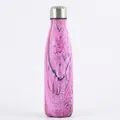 Isolierte 304 Edelstahl-Wasserflasche in lila Holzmaserung, Cola-Flaschen-Design-Stil - 500ml / Violette Holzmaserung