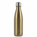 Doppelwandige vakuumisolierte Trinkflasche aus Edelstahl in Metallic-Gold-Optik - 500ml / Champagnergold