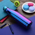 Graduierte blau-violette 304 Edelstahl Vakuum-Isolierflasche für Sport und Outdoor - 500ml / Ionenplattiertes Violett