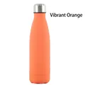 Premium isolierte 304 Edelstahl Sport-Wasserflasche in einem leuchtenden Orange - 500ml / Lebendiges Orange