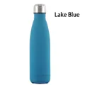 Lake Blue 304 Edelstahl isolierte Cola-Form Wasserflasche für Outdoor-Sportarten - 500ml / See-Blau