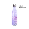 500ml lila Marmormuster isolierte doppelwandige Edelstahl Cola-Trinkflasche Sport - 500ml / Magischer Violetter Marmor